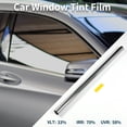 thumbnail image 3 of Película de tinte para ventanas de automóvil Nano Cerámica Unique Bargains VLT 33% IRR 70% UVR 58% tono plateado 6 pies x 36 pulgadas película de privacidad 2 mil PET 1 Pc, 3 of 8