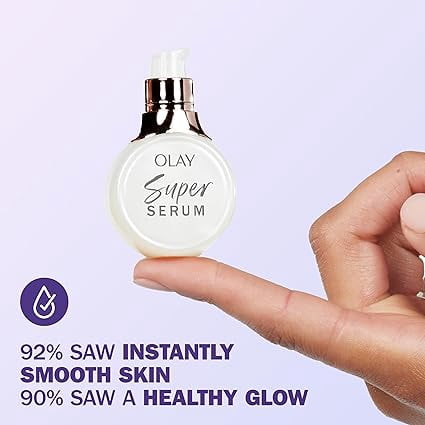 (2 pack) Olay Super Serum, 5-in-1 Skin Enhancing Face Serum, 1.0 oz, For Brightening Dull or Dry Skin