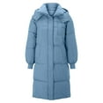thumbnail image 4 of Women's Winter Coats, Thickened Insulated Parka Jacket with Hood Blue XXXL, 4 of 4