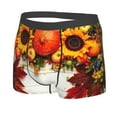 thumbnail image 2 of Kll Thanksgiving With Autumn Pumpkins Fall Leaves Men'S Cotton Boxer Briefs Underwear-Small, 2 of 9