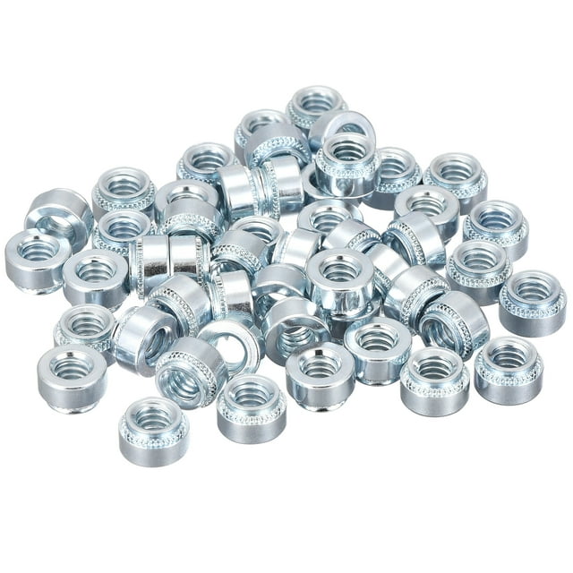 Unique Bargains Écrous Auto-Clinching, 1/4-20x0.22-Inch Acier au Carbone Rivet Écrou Tête Ronde Acier Tôle Fixation de Montage 50pcs
