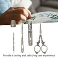 thumbnail image 4 of Embroidery Scissors Set, Stainless Steel Vintage Practical Portable Embroidery Tool Kit  For Knitting, 4 of 8