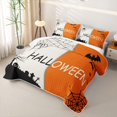 thumbnail image 3 of Erosebridal Spooky Halloween Themed Quilt King,Black Bat Spider Web King Coverlet Set For Girls,3 Pieces, 3 of 7