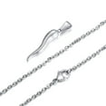 thumbnail image 3 of Vnox Italian Horn Necklace for Women, Silver Horn Necklace Stainless Steel, Cornicello Necklace for Men, 3 of 6