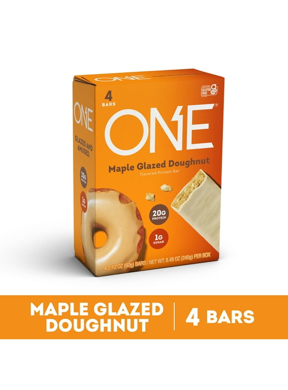 One Protein Bar, Maple Glazed Doughnut, 20g Protein, 4 Count