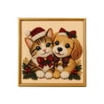 thumbnail image 2 of Christmas Pet DIY Pearl Bead Art Kit, Cat & Dog Handmade Painting with Frame, Beginner Holiday Craft Set for Adults, Handmade Wall Ornament & Xmas Gift, 2 of 6