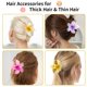 thumbnail image 3 of Paquete de 10 pinzas con forma de flor HAPTIME para mujer, diseño de plumeria, 3 of 7