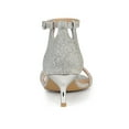 thumbnail image 2 of BLISSFUL STEP Women's Glitter Ankle Strap Stiletto Heel Sandals, 2 of 7