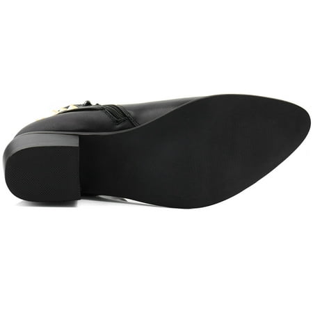 black studded booties low heel