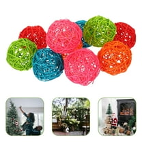 Masteelf Decorative Rattan Balls for Centerpiece Vase Filler and Bowl Decor Assorted Color Plastic 10pcs