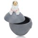 thumbnail image 5 of Cenicero de astronauta con temática de luna dorada, material de resina, cenicero portátil decorativo de gran capacidad con tapa para el hogar y la oficina, 5 of 15