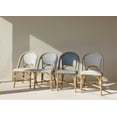 thumbnail image 3 of Kids Bistro Rattan Chair Handmade Manau Rattan Child Dining Playroom Seating for Meals, Crafts, Reading Nooks, White, 3 of 6