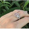 thumbnail image 4 of HeartsAndYou 2.4ct Natural Morganite Diamond Ring Halo Split Shank 100% 14k SOLID White Gold, 4 of 8