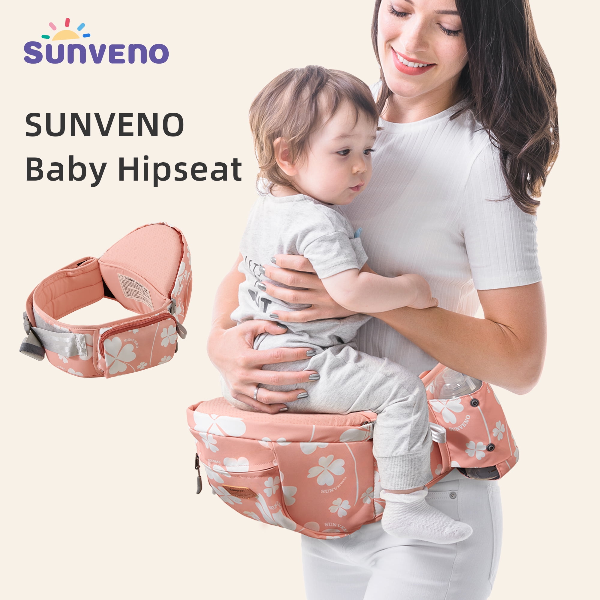Sunveno Baby Hipseat Carrier, Ergonomic Hip Seat Safety Infant Carrier