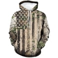 thumbnail image 2 of GHUALURU Men's American Flag Camo Patriotic Graphic Pullover Hoodie, Multi2，3XL, 2 of 6
