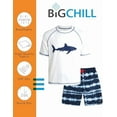 thumbnail image 2 of Big Chill Boys' Rash Guard Set - 2 Pack UPF 50+ Short Sleeve Swim Shirt and Bathing Suit Swimsuit Set (5-14), 2 of 7