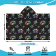 thumbnail image 2 of Multicolor Controllers Games Characters Black Pattern Hooded Bath Towel，60"x35" for Ages 3 To 12 Kids, Quick Dry Lightweight Soft Microfiber Hood Beach Towel Cover Up for Kids, 2 of 7
