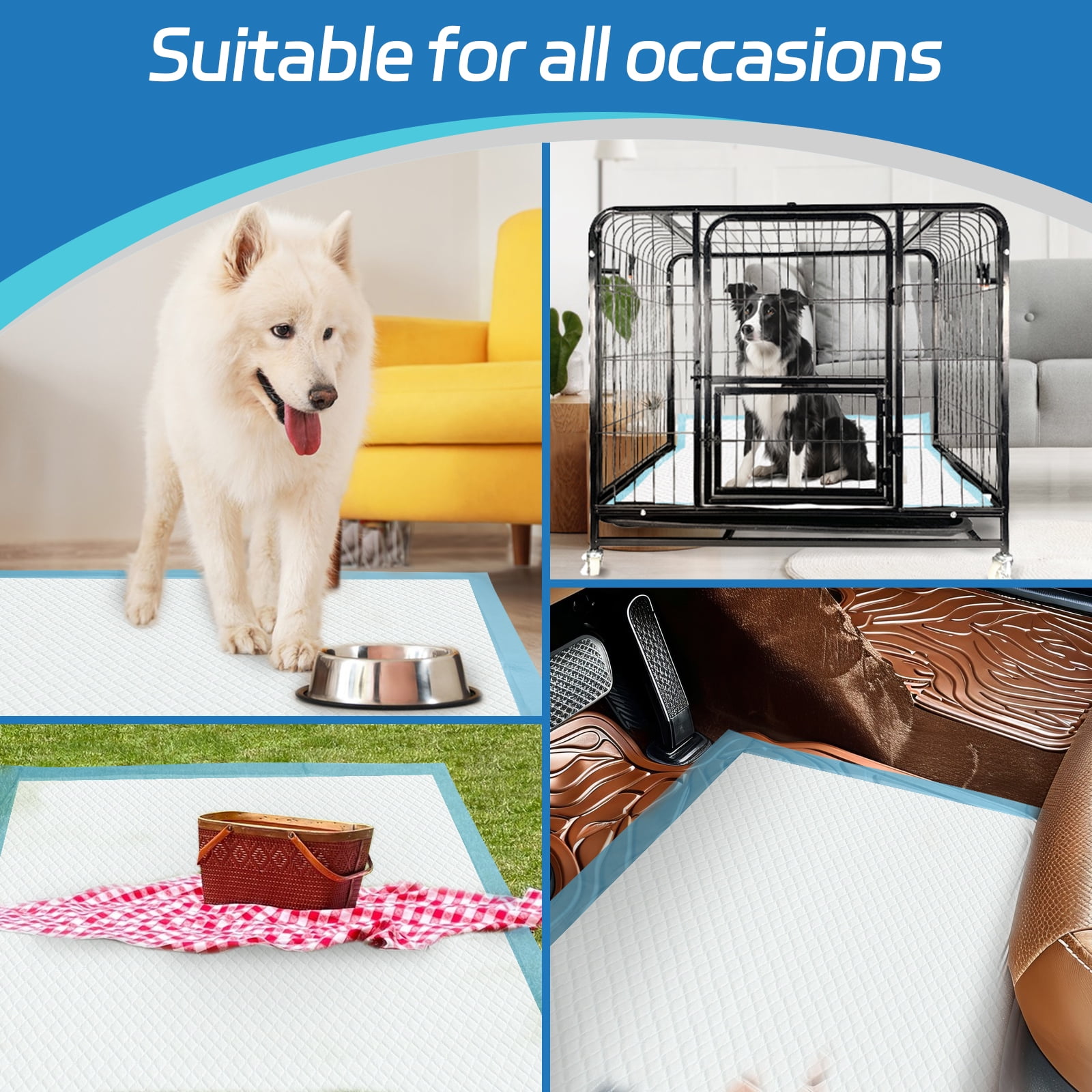 IMMCUTE Puppy Pads Extra Large,28’’X34’’,XL Dog Pee Pads,40Pack Potty Pads,Super Absorbent Puppy Training Pads,Leak-Proof Disposable Pee Pads for Dogs,6 Layers Protection Doggie Pads