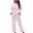 Pink Bow Cow Print, variant on Yuyamidu Comfortable Pajamas Set for Fall Spring Winter Casual Tredny T-Shirt Sleepwear Pink Bow Camo V Neck Shirt 2PCS Thermal Button PJ Women Athletic Clothing Size XS