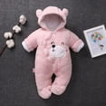 thumbnail image 2 of Baby Newborn Baby Snowsuit Onesie Winter Coat Warm Bear Footie Romper for Infant Girls Boys, 2 of 4
