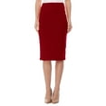 thumbnail image 2 of Women's High Waist Stretch Pull On Casual Office Soft Pencil Midi Skirt (Pack of 2), 2 of 5