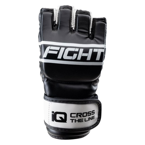 IQ - Guantes con Pulgar para Artes Marciales Marts para Adultos Unisex (Negro, Blanco)