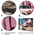 thumbnail image 3 of Designart "Pink Cadillac in Miami V" Transportation Wall Art Living Room, 3 of 5