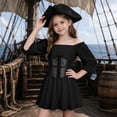 thumbnail image 4 of Girls Pirate Costume Long Sleeves Fairy Dress Girls with Corset Belt A Line Princess Dresses, 4 of 9