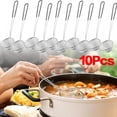 thumbnail image 2 of Stainless Steel Hot Pot Strainer Spoons 10Pcs Mesh Skimmer with Black Handles Durable Wire Ladles for Cuisine and Home Cooking, Hot Pot Utensils Modern Kitchenware Mesh Skimmer Spoons, 2 of 7