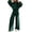 Dark Green, variant on 2 Piece Sets for Women Cable Knit Zip Up Stand Collar Jacket and High Waist Wide Leg Pants 2 Piece Outfit Casual Loose Loungewear Tracksuit Set Brown S