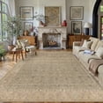thumbnail image 4 of BERTHMEER 5'x7' Area Rugs for Living Room Bedroom Kitchen Traditional Rugs Non Slip Washable Dorm Office Oriental Dining Room Distressed Throw Rugs Carpets,Golden Brown, 4 of 7