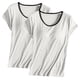 thumbnail image 1 of Pijama de manga corta para mujer, 2 piezas, color liso, cuello redondo, manga corta, con copa acolchada, ropa de casa, pijama de manga corta, pijama de modal para mujer., 1 of 2