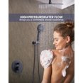 thumbnail image 3 of Wowow 8-spray 12in. Dual Shower Head and Handheld Shower Head in Matte Black, 3 of 8