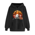 thumbnail image 4 of CFLVAEK Funny Graphic Sweatshirts for Women with Hood Plus Size Long Sleeve Holiday Hoodies Oversized Pullover Tops with Pockets Black M, 4 of 6