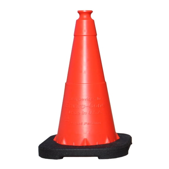 Enviro-Cone® Traffic Cone, 18", 3 lb, Orange/Black, 1/Each