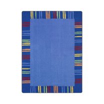 Joy Carpets Kid Essentials Seeing Stripes Rainbow 7'8" x 10'9"