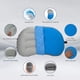 thumbnail image 3 of Almohada inflable para acampar AIRSPIRIT con funda lavable, color azul, 3 of 7