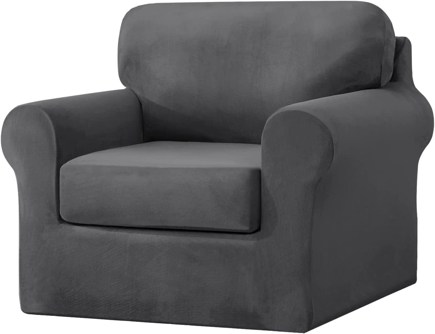 Stretch Velvet Sofa Cover,Slipcovers for Sofas with Separate Cushions and Backrests Covers, with Elastic Adjustment Band Slipcover
