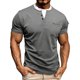 thumbnail image 2 of Tops para hombre, blusas y camisas de manga corta y cuello redondo para hombre. Jersey informal de dos piezas con bolsillo y cuello redondo de doble capa y manga corta de color liso a la moda para hom, 2 of 8