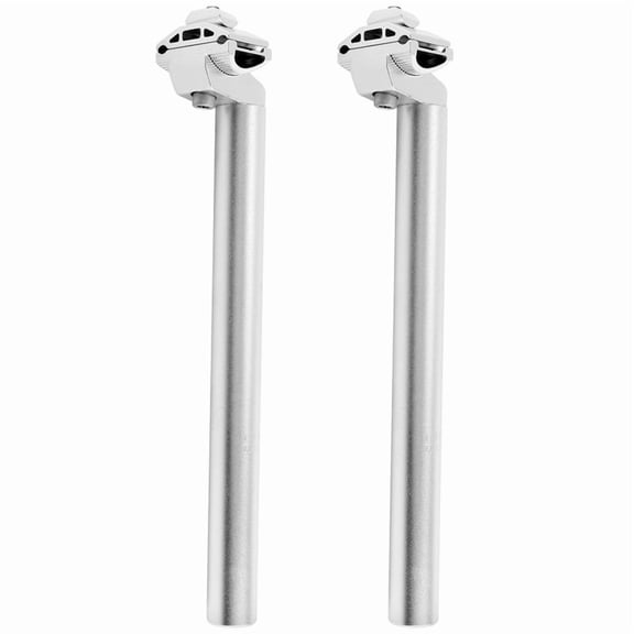 2X Bicycle Seatpost 27.2mm Aluminium Alloy Seat Post with Adjust Clamp for  Bike Road Track 27.2X300mm,Silver