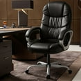 thumbnail image 7 of Lacoo Faux Leather High-Back Executive Office Desk Chair with Armrests, Black, 7 of 7