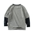 thumbnail image 4 of Gubotare Teen Boy Long Sleeve Shirts Boys Long Sleeve Crewneck Tee T-Shirt (Grey,9-10 Years), 4 of 4