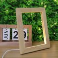 thumbnail image 1 of Phenofice 1Pcs Lighted Display Stand Wood Picture Frame for Desktop Ornament, 1 of 8