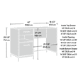 thumbnail image 5 of Sauder North Avenue Pedestal Home Office Desk, Smoked Oak Finish, 5 of 14