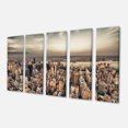 thumbnail image 2 of Manhattan Skyscrapers Aerial View - Modern Cityscape Canvas Art Print, 2 of 3