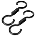 thumbnail image 1 of WHAMVOX 2Pcs Car Headrest Hooks Black ABS Organizer for Backseat Hanging and Storage, 1 of 8