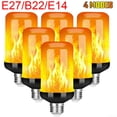 thumbnail image 3 of E14 E27 B22 90 LED Flame Effect Fire Light Bulb Flickering Flame Bulb Lamp Decor, 3 of 8