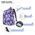 thumbnail image 4 of Rateoe crystal Skull flower Pattern Canvas College Laptop Backpack,Travel Daypack,Durable Rucksack Travel Notebook Bag School Backpack Book Bag for Men Women-Small, 4 of 7