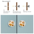 thumbnail image 4 of 4 Pcs Sunflower Knobs for Kitchen Cabinet Cupboard Dresser Bookcase Drawer Pulls Handles Round Home Decor, 4 of 5