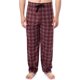 thumbnail image 1 of Pantalón de dormir para hombre IZOD de felpa sedosa, cuadros rojos y verdes, talla S, 1 of 5